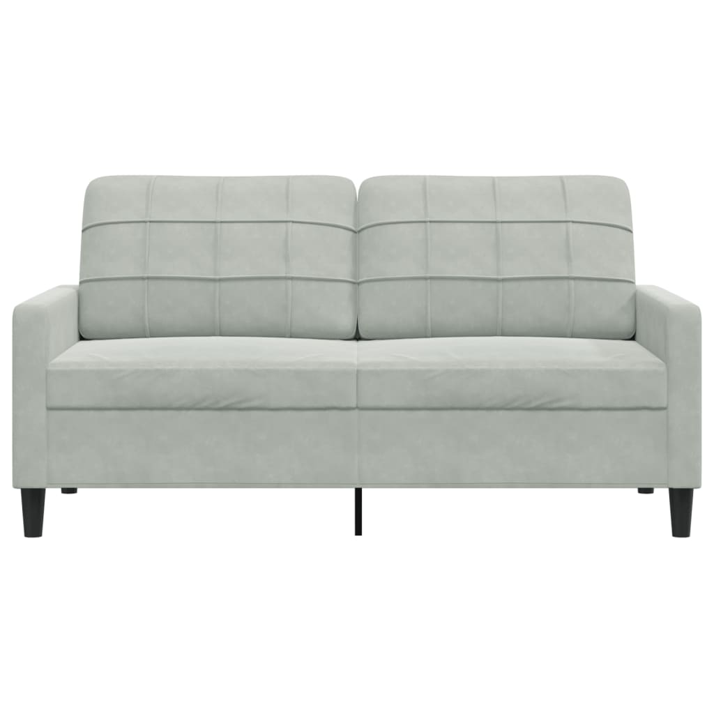 Tweezitsbank 140 cm fluweel lichtgrijs is nu te koop bij PeponiXL, paradijselijk wonen!
