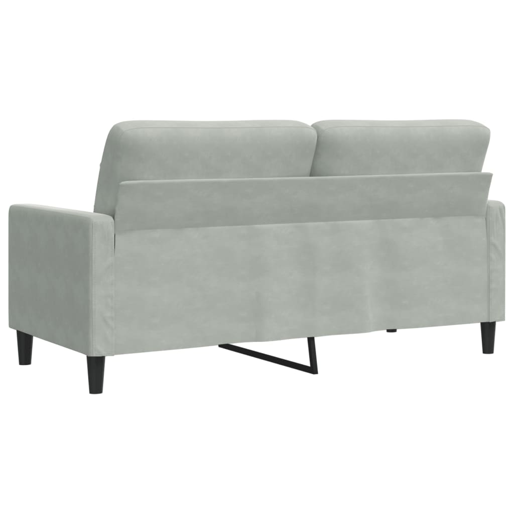 Tweezitsbank 140 cm fluweel lichtgrijs is nu te koop bij PeponiXL, paradijselijk wonen!