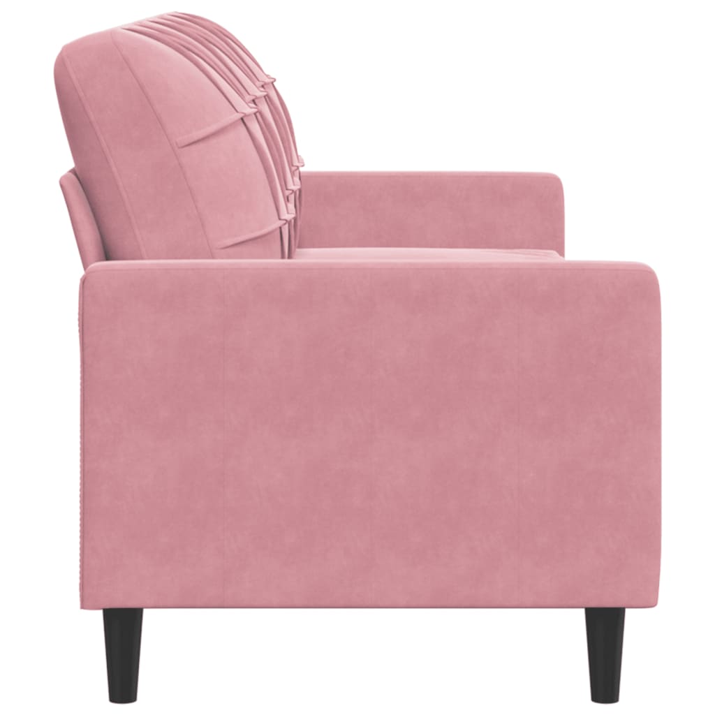 Driezitsbank 180 cm fluweel roze is nu te koop bij PeponiXL, paradijselijk wonen!