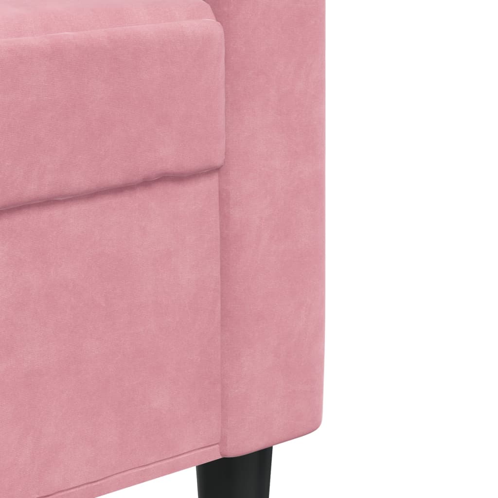 Driezitsbank 180 cm fluweel roze is nu te koop bij PeponiXL, paradijselijk wonen!