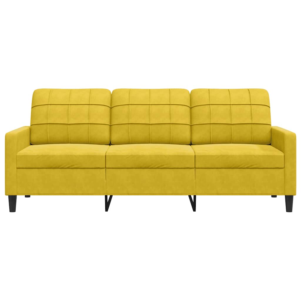 Driezitsbank 180 cm fluweel geel is nu te koop bij PeponiXL, paradijselijk wonen!