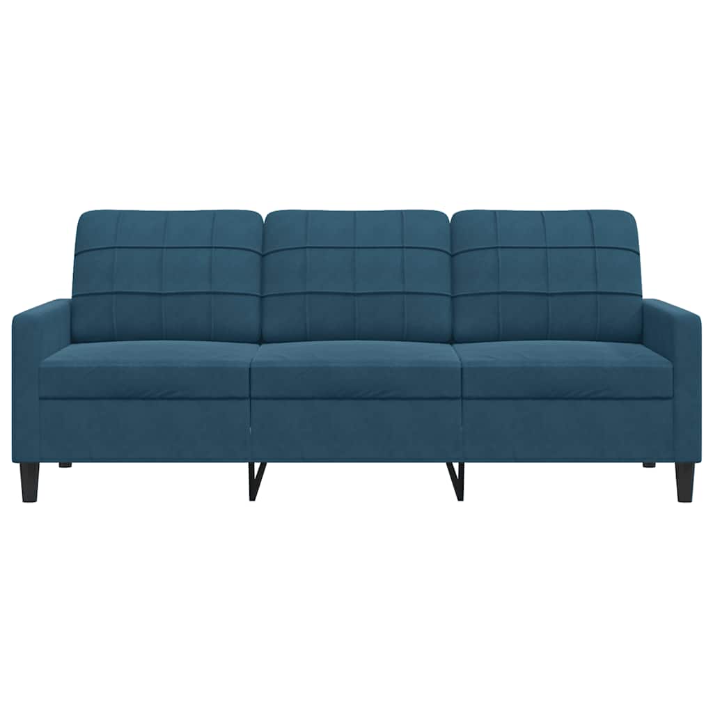 Driezitsbank 180 cm fluweel blauw is nu te koop bij PeponiXL, paradijselijk wonen!