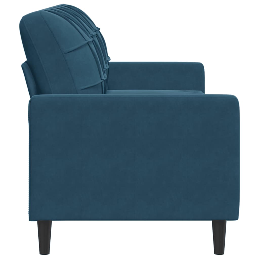 Driezitsbank 180 cm fluweel blauw is nu te koop bij PeponiXL, paradijselijk wonen!