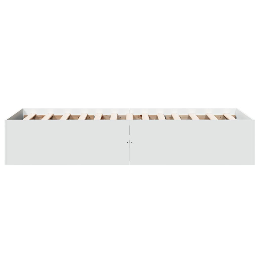 Bedframe bewerkt hout wit 75x190 cm is nu te koop bij PeponiXL, paradijselijk wonen!