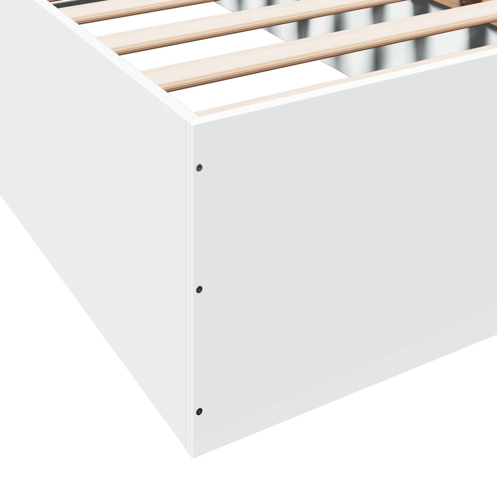 Bedframe bewerkt hout wit 75x190 cm is nu te koop bij PeponiXL, paradijselijk wonen!