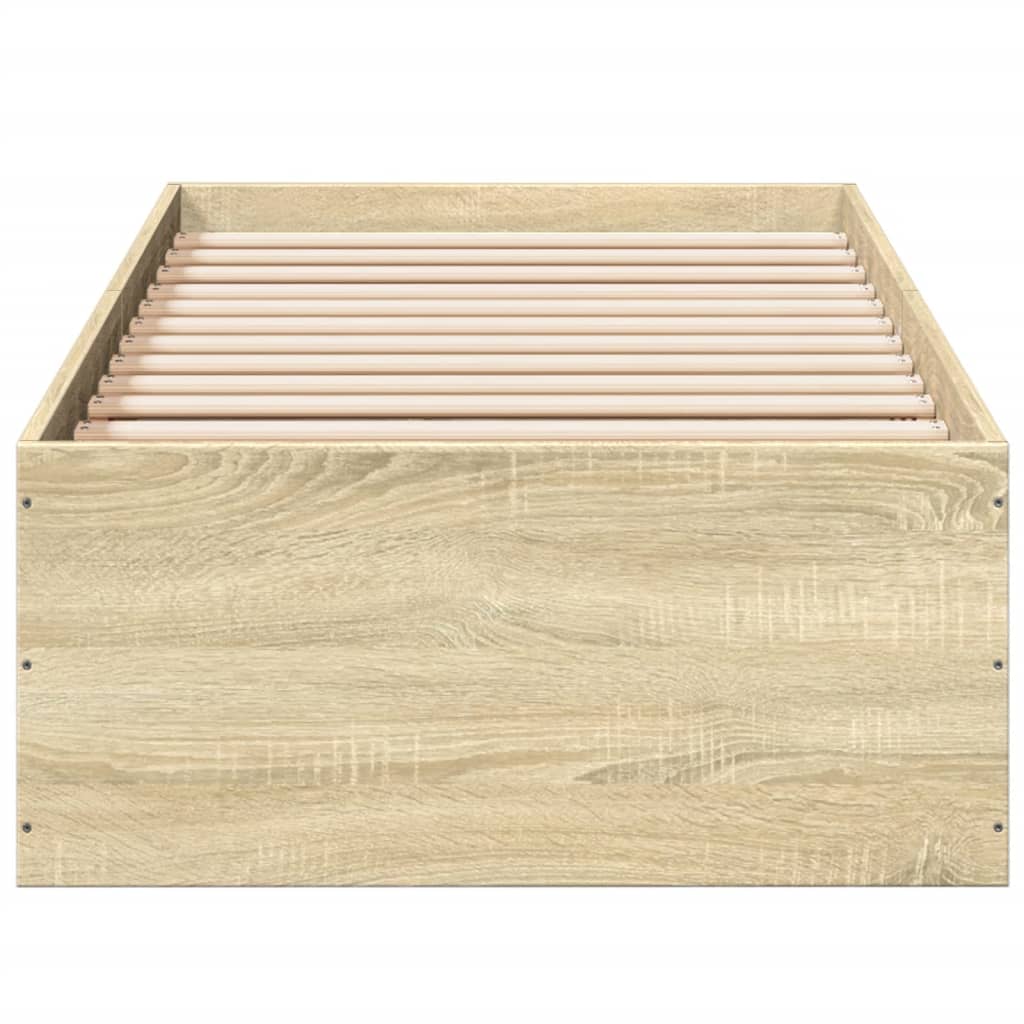 Bedframe zonder matras hout sonoma eikenkleurig 75x190 cm is nu te koop bij PeponiXL, paradijselijk wonen!