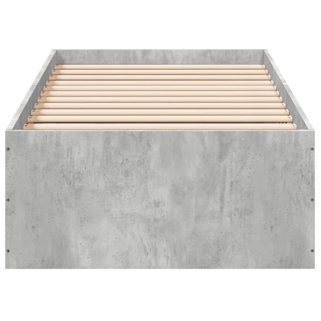 Bedframe bewerkt hout betongrijs 75x190 cm is nu te koop bij PeponiXL, paradijselijk wonen!