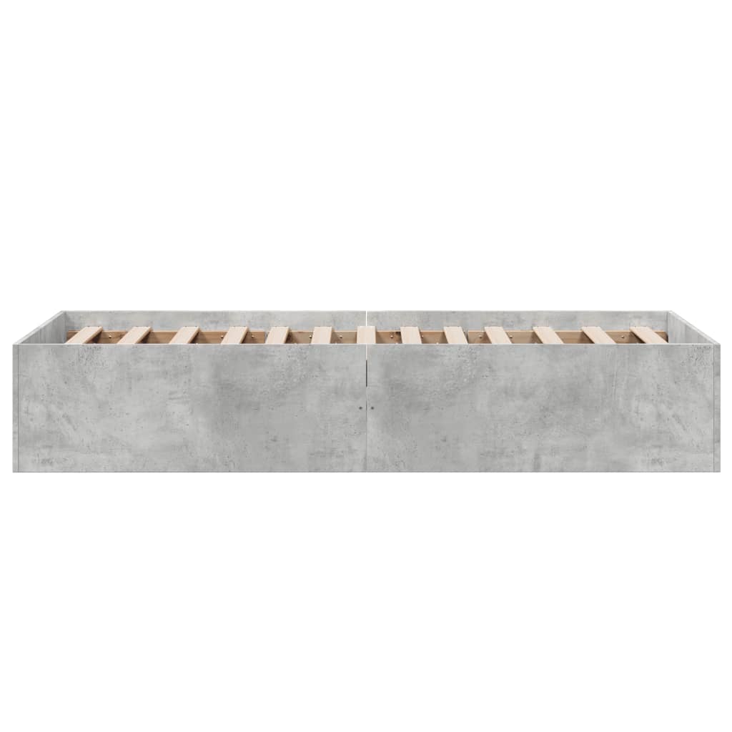 Bedframe bewerkt hout betongrijs 75x190 cm is nu te koop bij PeponiXL, paradijselijk wonen!