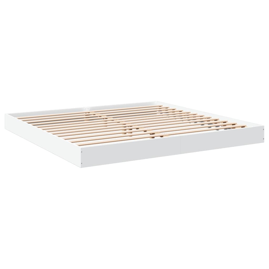 Bedframe zonder matras 180x200 cm spaanplaat wit is nu te koop bij PeponiXL, paradijselijk wonen!