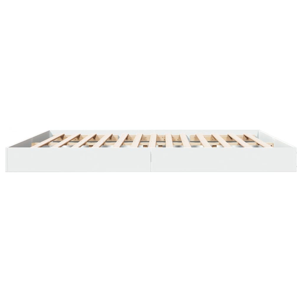 Bedframe zonder matras 180x200 cm spaanplaat wit is nu te koop bij PeponiXL, paradijselijk wonen!