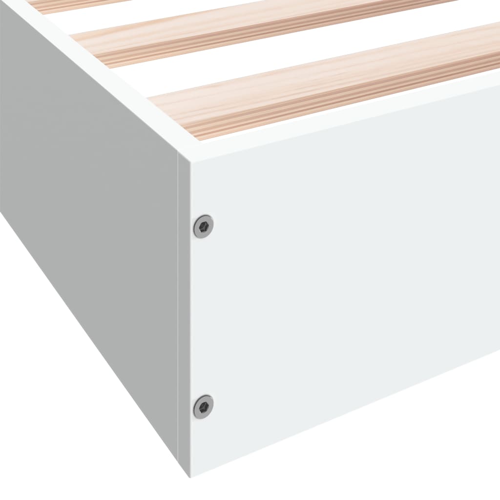 Bedframe zonder matras 180x200 cm spaanplaat wit is nu te koop bij PeponiXL, paradijselijk wonen!