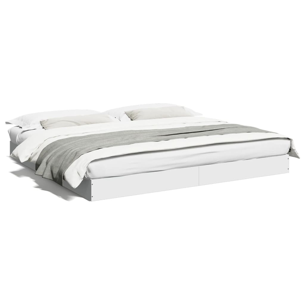 Bedframe zonder matras 180x200 cm spaanplaat wit is nu te koop bij PeponiXL, paradijselijk wonen!