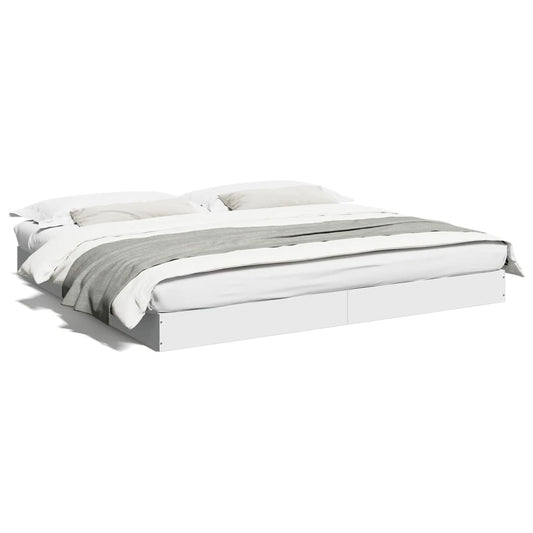 Bedframe zonder matras 180x200 cm spaanplaat wit is nu te koop bij PeponiXL, paradijselijk wonen!