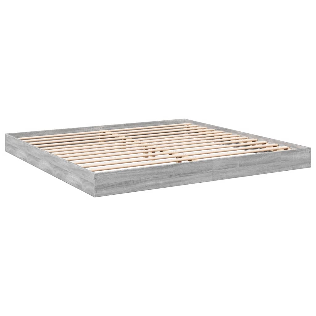 Bedframe zonder matras 180x200 cm spaanplaat grijs Sonoma is nu te koop bij PeponiXL, paradijselijk wonen!