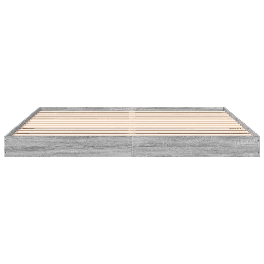 Bedframe zonder matras 180x200 cm spaanplaat grijs Sonoma is nu te koop bij PeponiXL, paradijselijk wonen!