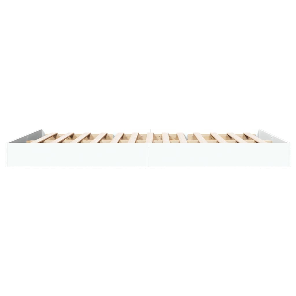 Bedframe zonder matras 160x200 cm spaanplaat wit is nu te koop bij PeponiXL, paradijselijk wonen!