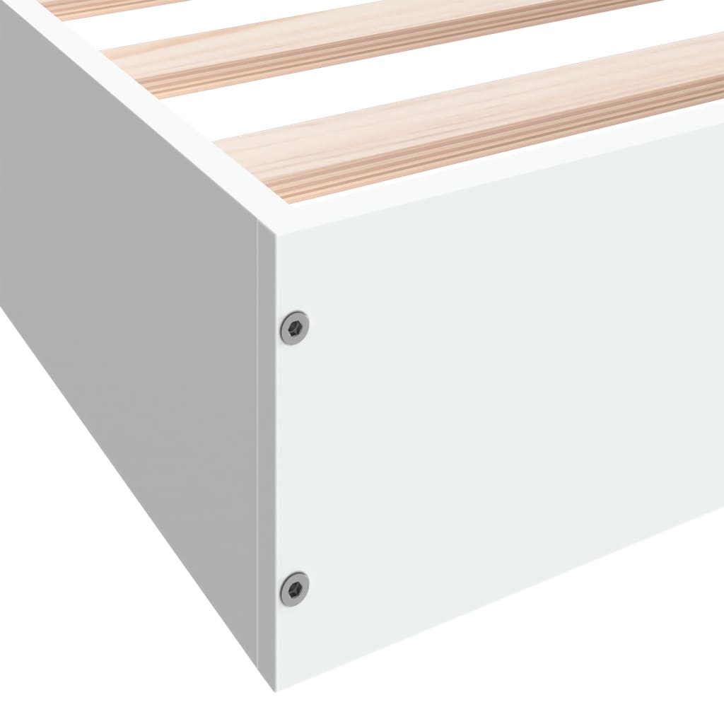 Bedframe zonder matras 160x200 cm spaanplaat wit is nu te koop bij PeponiXL, paradijselijk wonen!