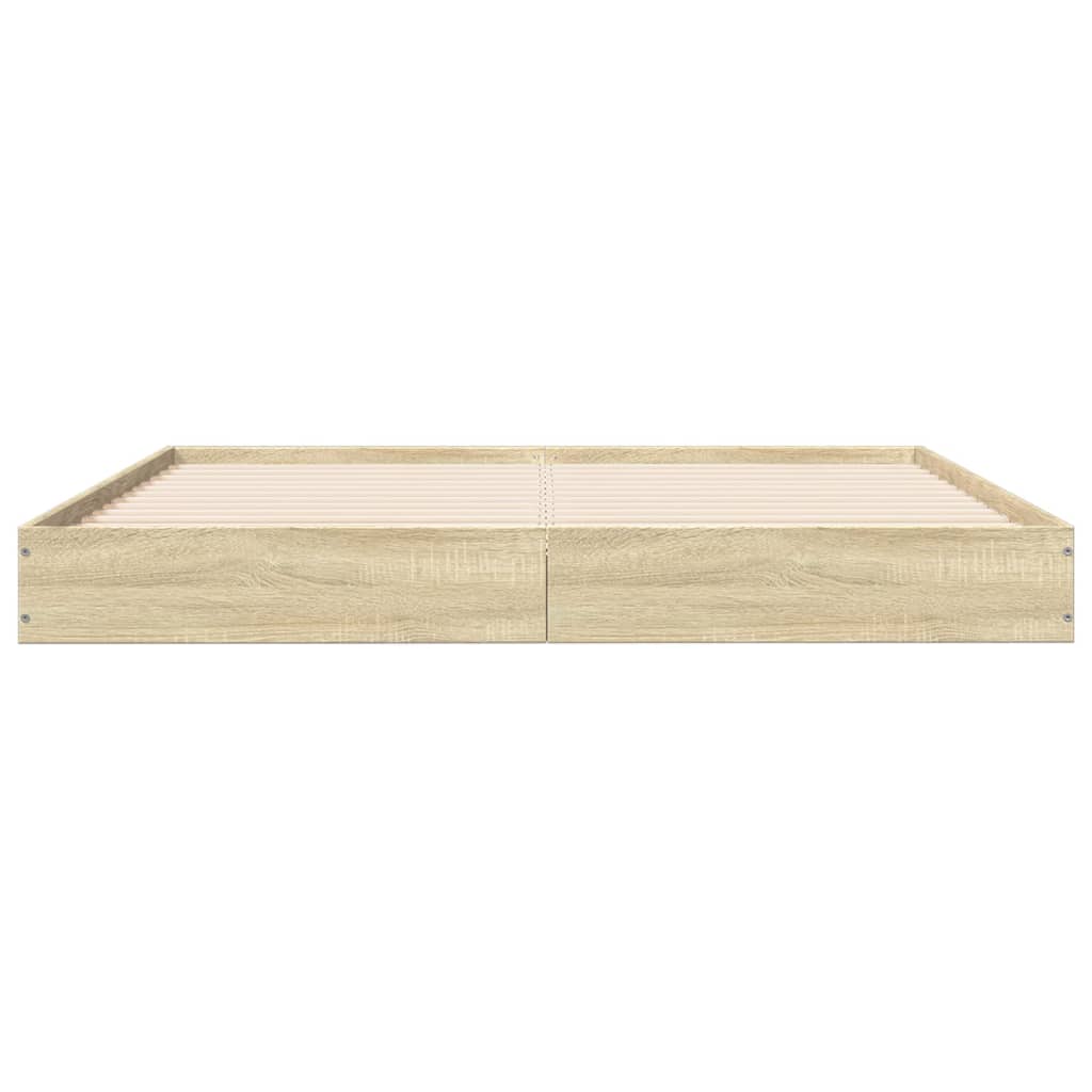 Bedframe zonder matras hout sonoma eikenkleurig 160x200 cm is nu te koop bij PeponiXL, paradijselijk wonen!