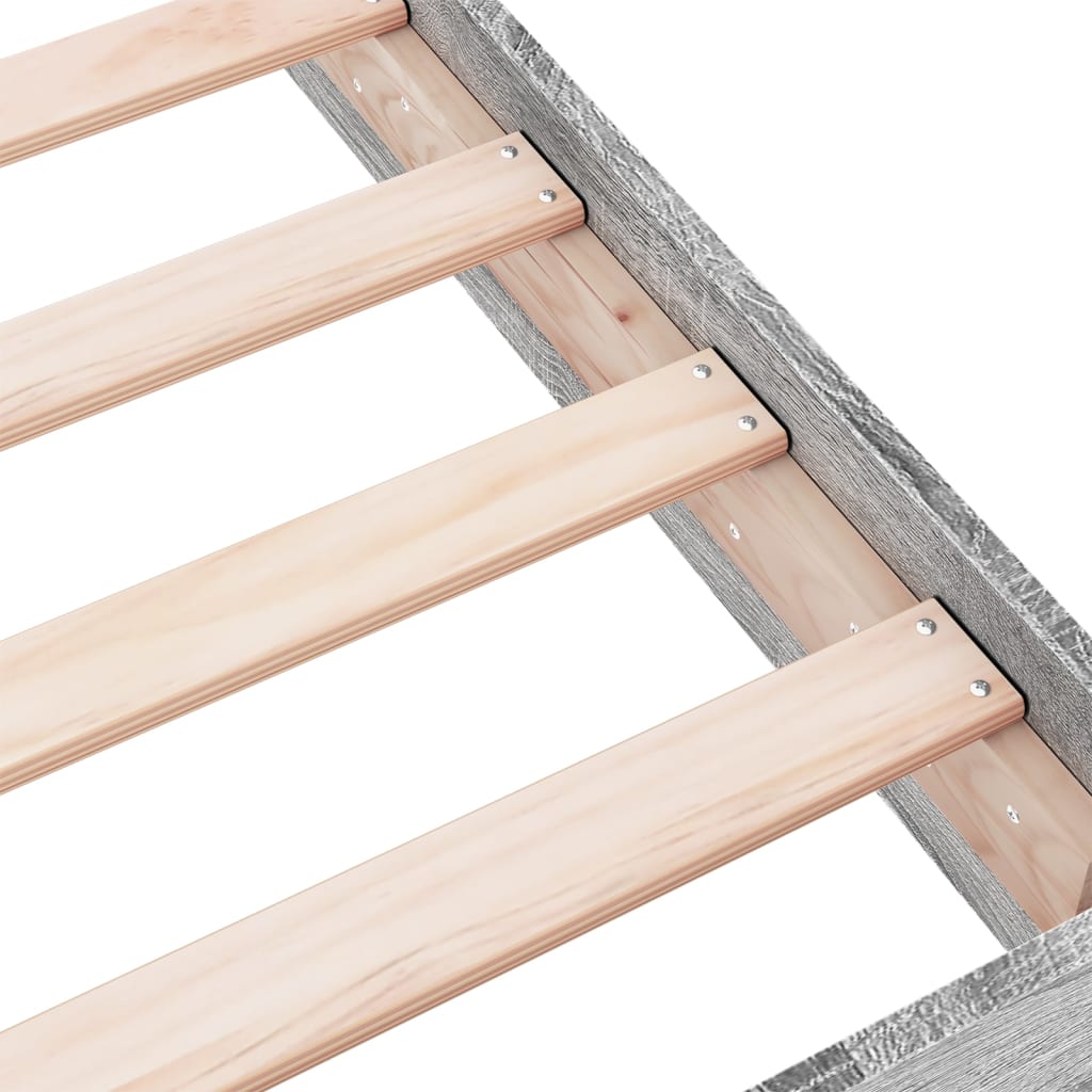 Bedframe zonder matras 160x200 cm spaanplaat grijs Sonoma is nu te koop bij PeponiXL, paradijselijk wonen!