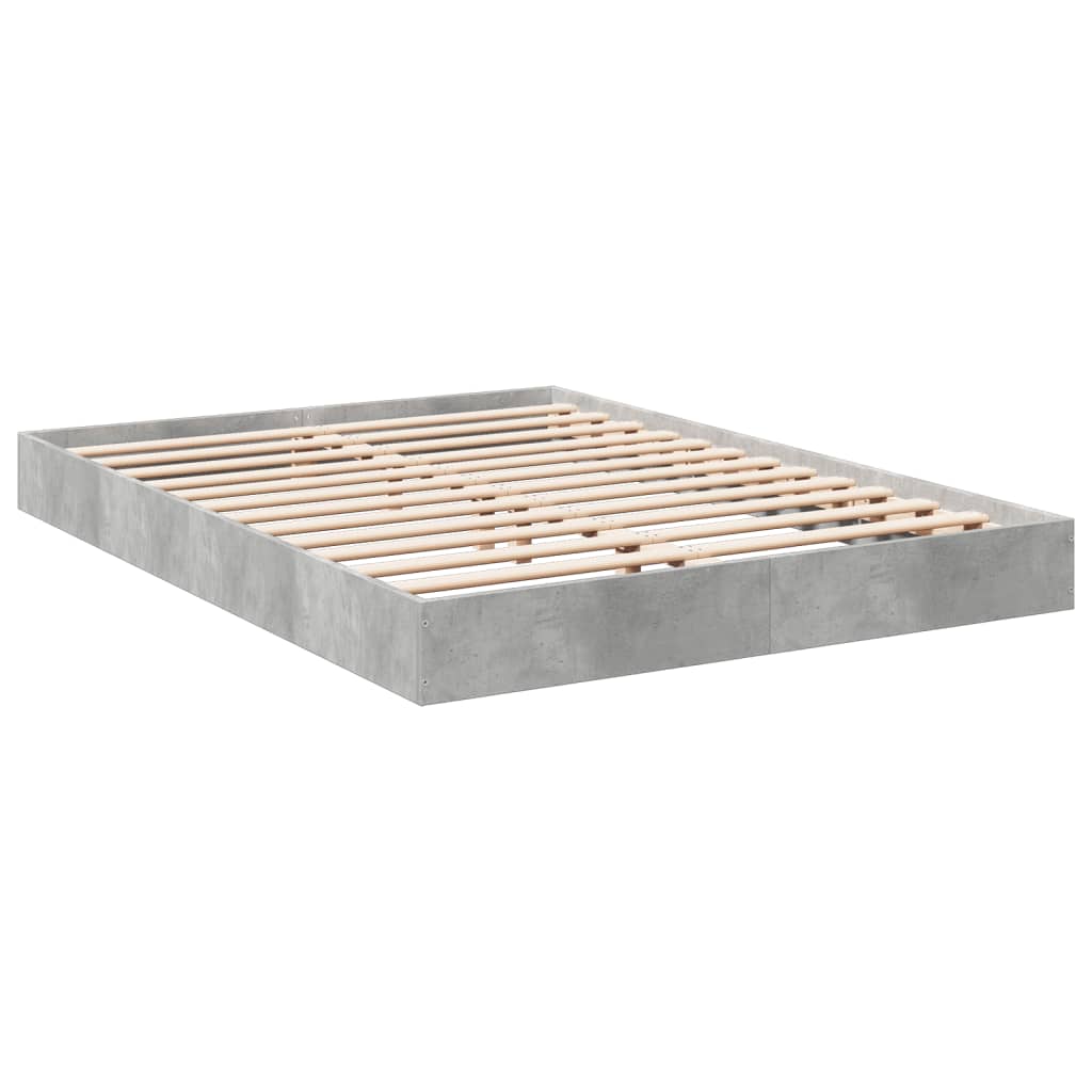 Bedframe bewerkt hout betongrijs 140x200 cm is nu te koop bij PeponiXL, paradijselijk wonen!