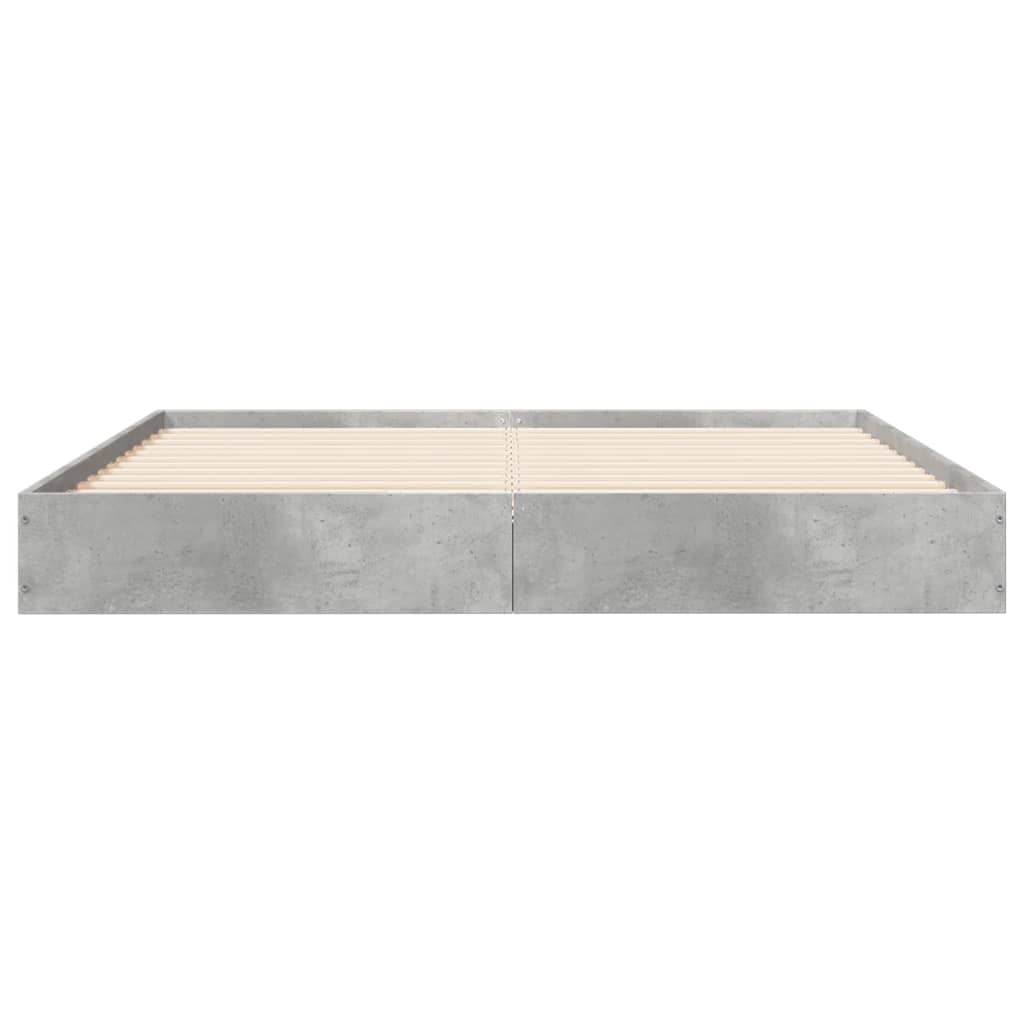 Bedframe bewerkt hout betongrijs 140x200 cm is nu te koop bij PeponiXL, paradijselijk wonen!