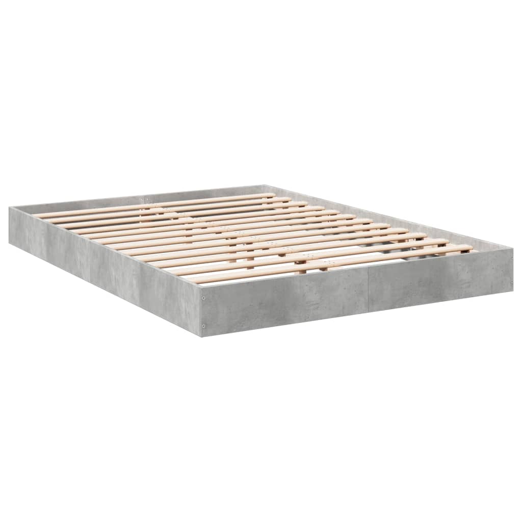 Bedframe bewerkt hout betongrijs 140x200 cm is nu te koop bij PeponiXL, paradijselijk wonen!