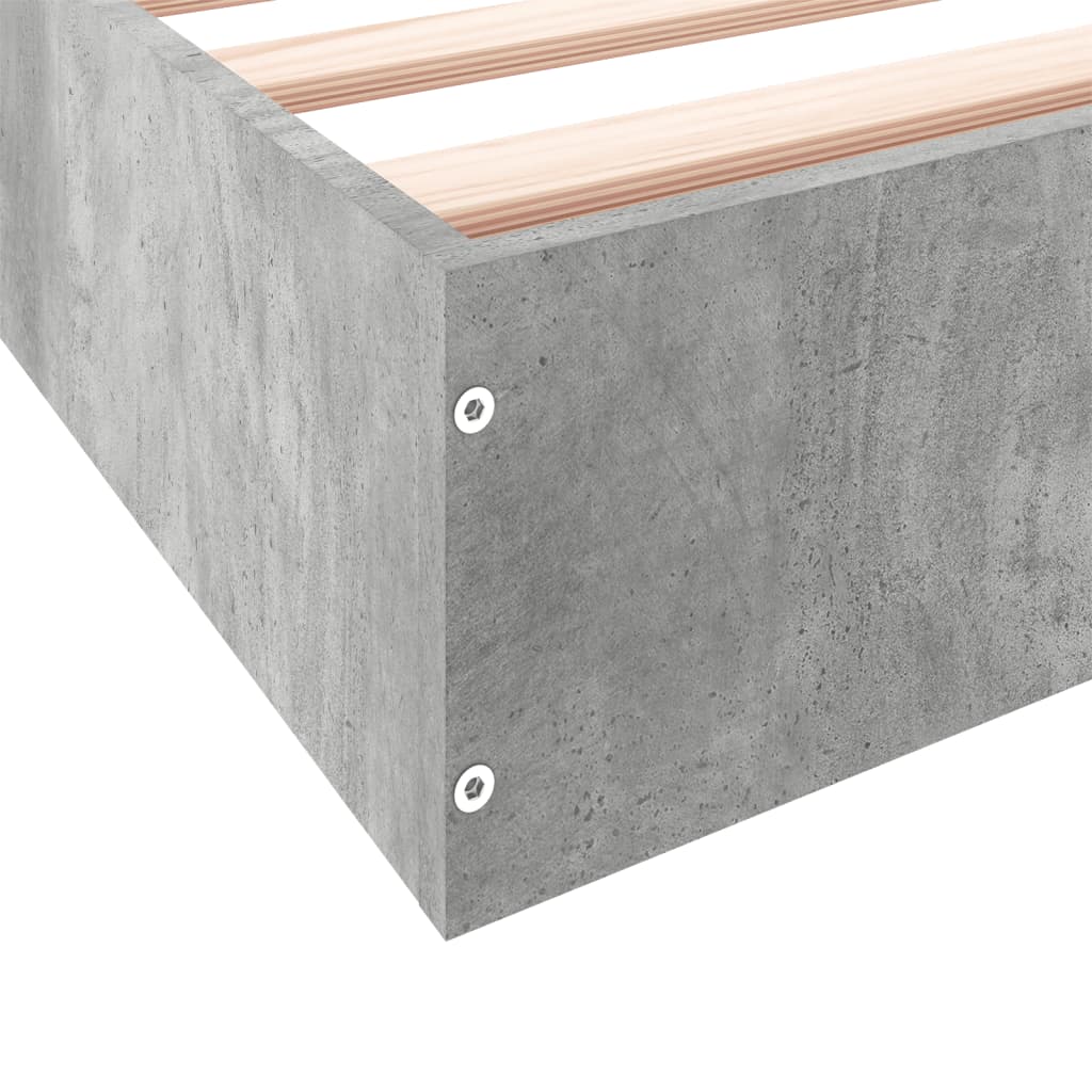 Bedframe bewerkt hout betongrijs 140x200 cm is nu te koop bij PeponiXL, paradijselijk wonen!