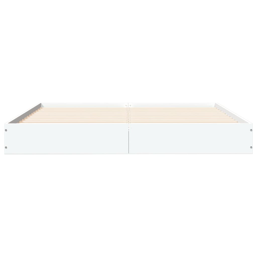 Bedframe bewerkt hout wit 135x190 cm is nu te koop bij PeponiXL, paradijselijk wonen!