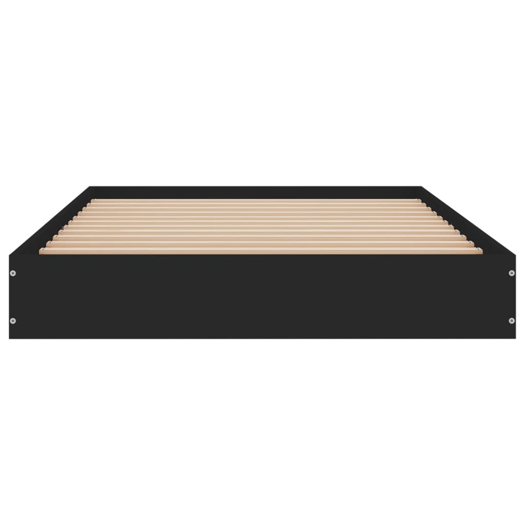 Bedframe bewerkt hout zwart 100x200 cm is nu te koop bij PeponiXL, paradijselijk wonen!