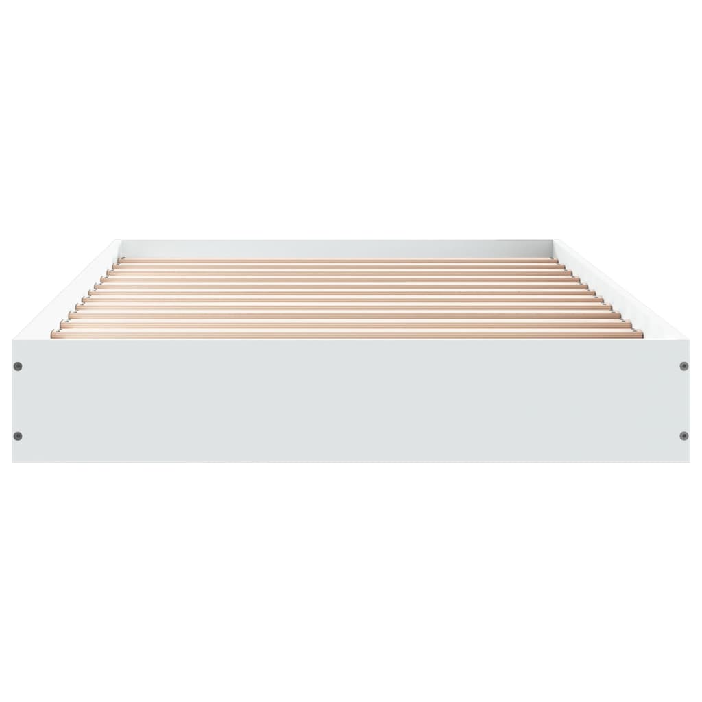 Bedframe bewerkt hout wit 75x190 cm is nu te koop bij PeponiXL, paradijselijk wonen!