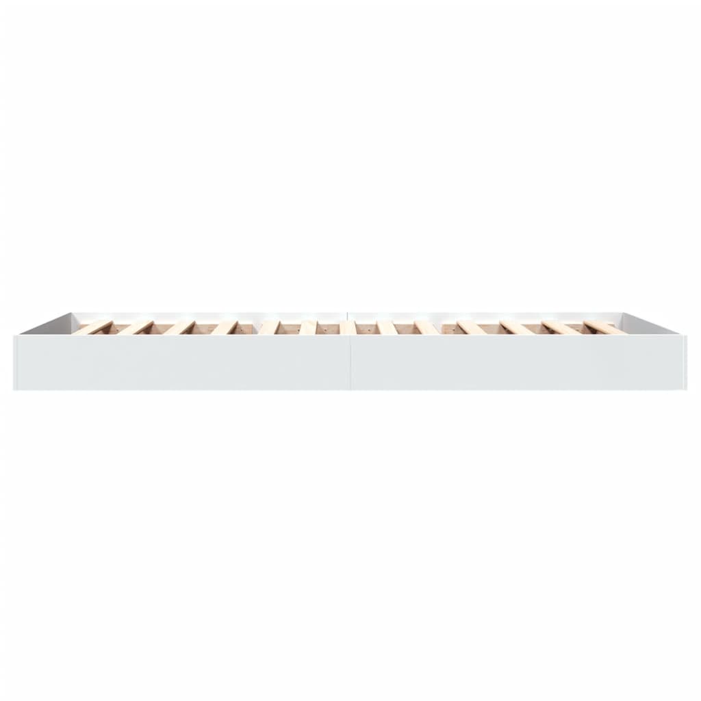 Bedframe bewerkt hout wit 75x190 cm is nu te koop bij PeponiXL, paradijselijk wonen!