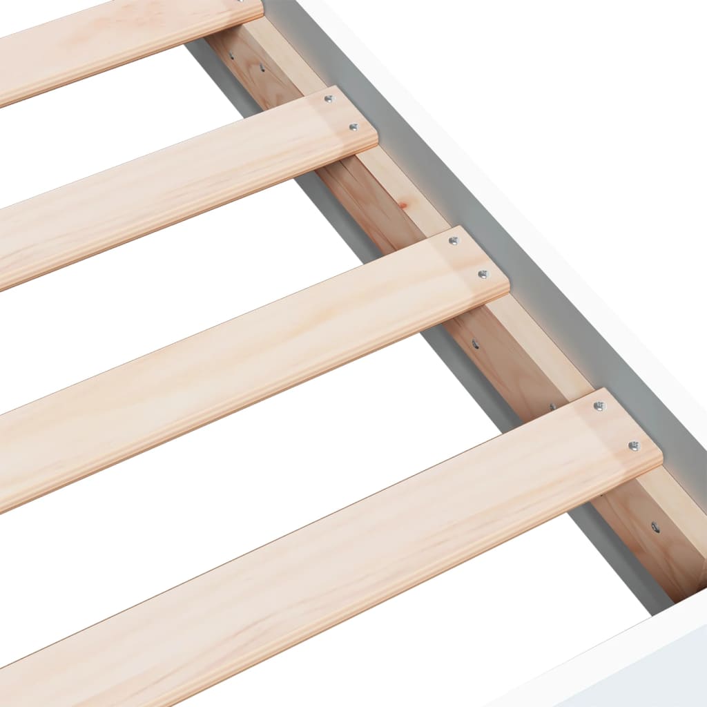 Bedframe bewerkt hout wit 75x190 cm is nu te koop bij PeponiXL, paradijselijk wonen!