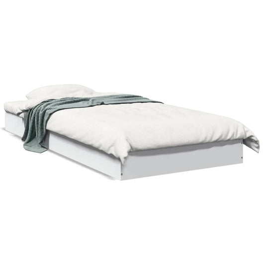 Bedframe bewerkt hout wit 75x190 cm is nu te koop bij PeponiXL, paradijselijk wonen!