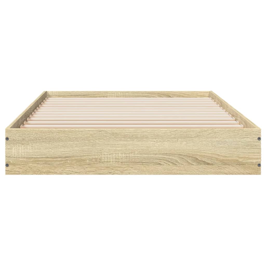 Bedframe zonder matras hout sonoma eikenkleurig 75x190 cm is nu te koop bij PeponiXL, paradijselijk wonen!
