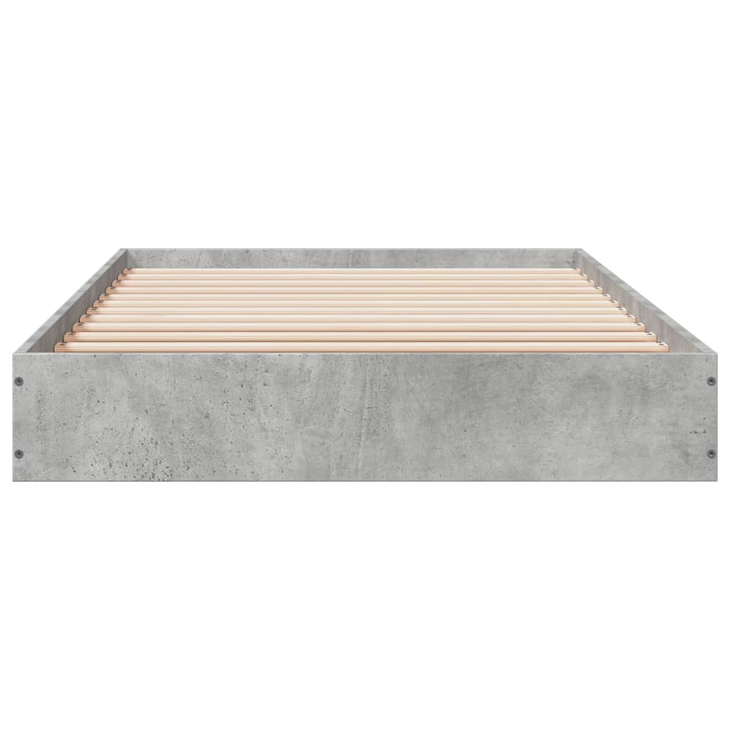 Bedframe bewerkt hout betongrijs 75x190 cm is nu te koop bij PeponiXL, paradijselijk wonen!