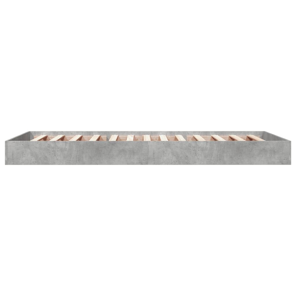 Bedframe bewerkt hout betongrijs 75x190 cm is nu te koop bij PeponiXL, paradijselijk wonen!