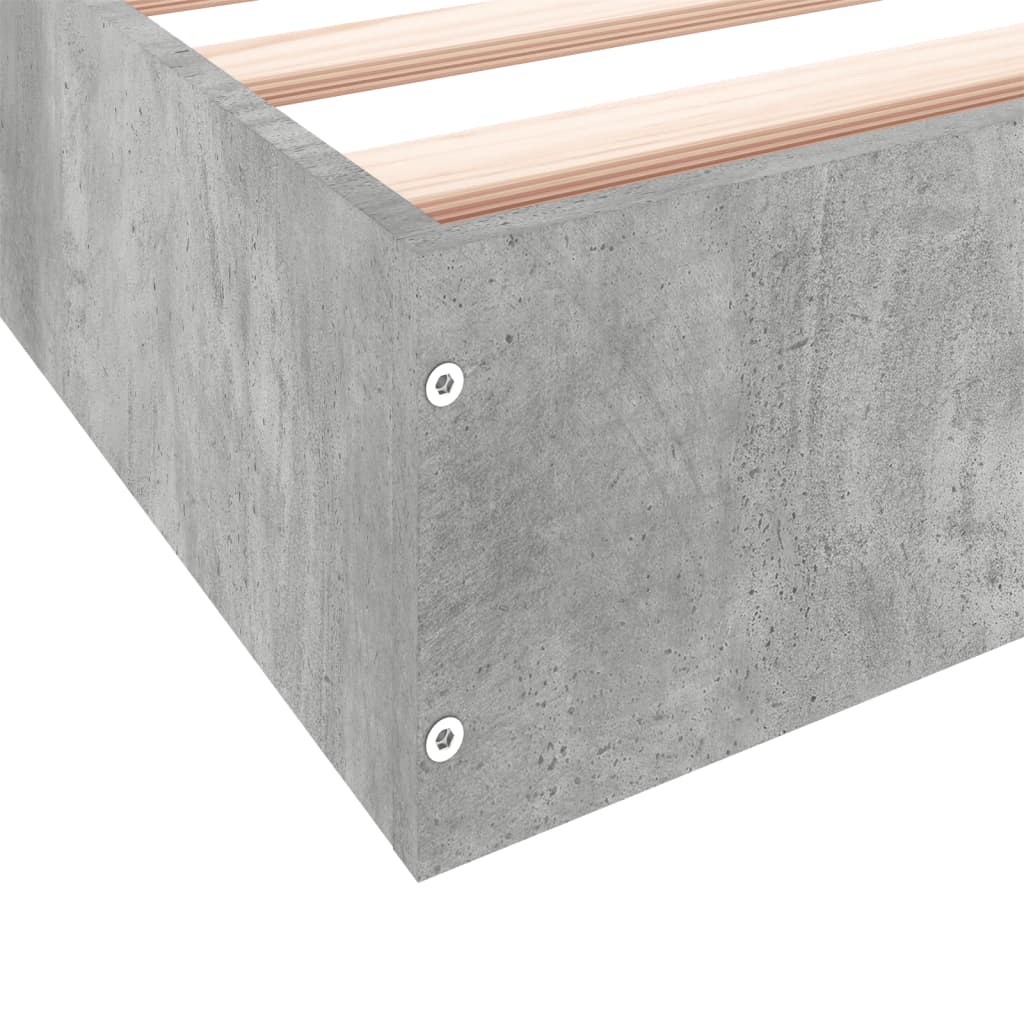 Bedframe bewerkt hout betongrijs 75x190 cm is nu te koop bij PeponiXL, paradijselijk wonen!