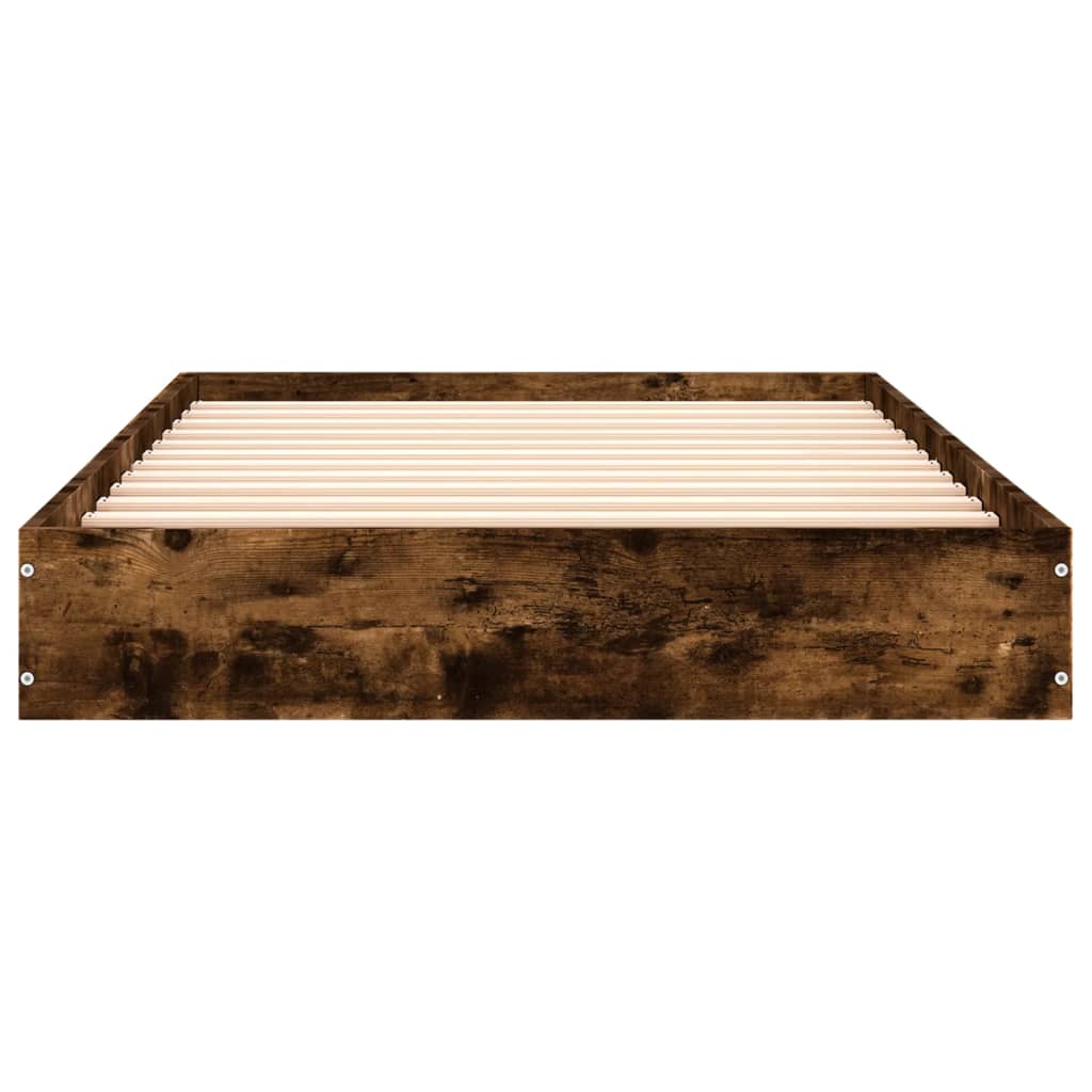 Bedframe zonder matras hout gerookt eikenkleurig 75x190 cm is nu te koop bij PeponiXL, paradijselijk wonen!