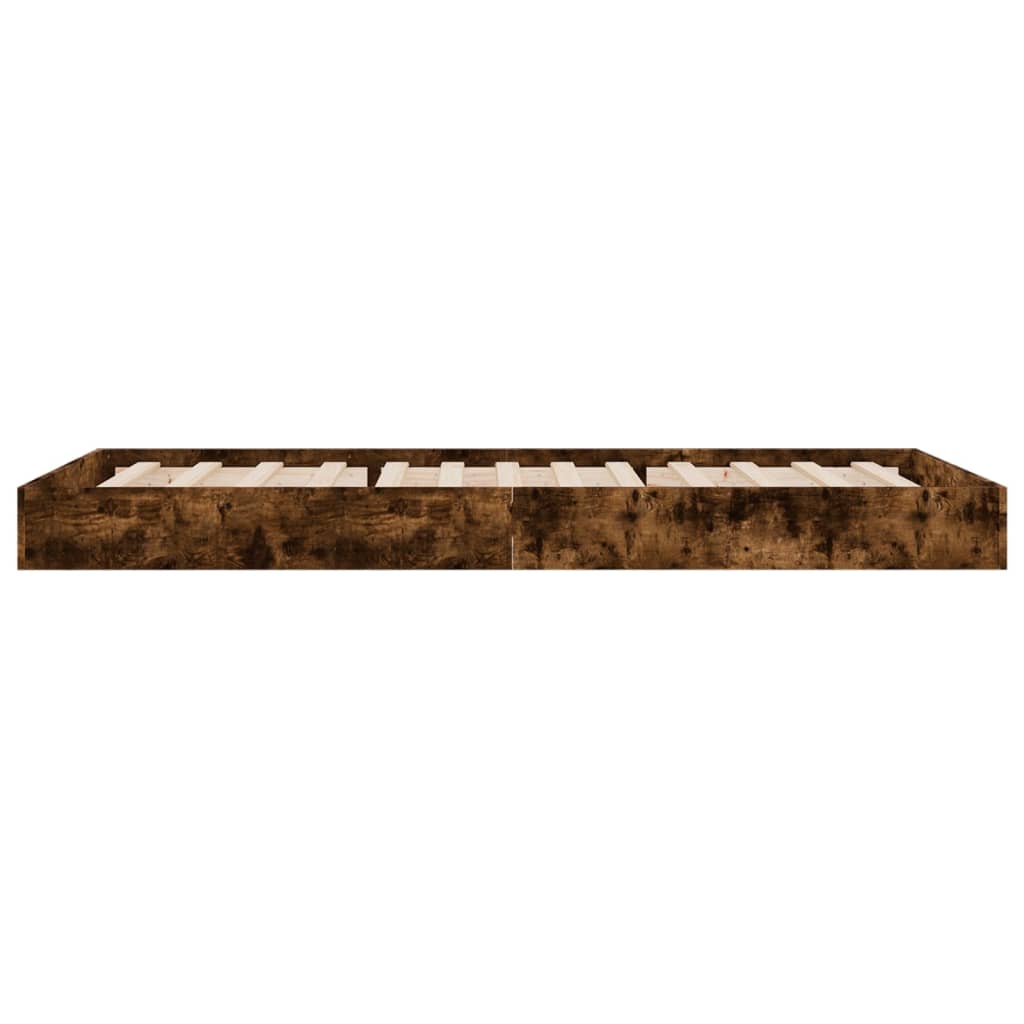 Bedframe zonder matras hout gerookt eikenkleurig 75x190 cm is nu te koop bij PeponiXL, paradijselijk wonen!