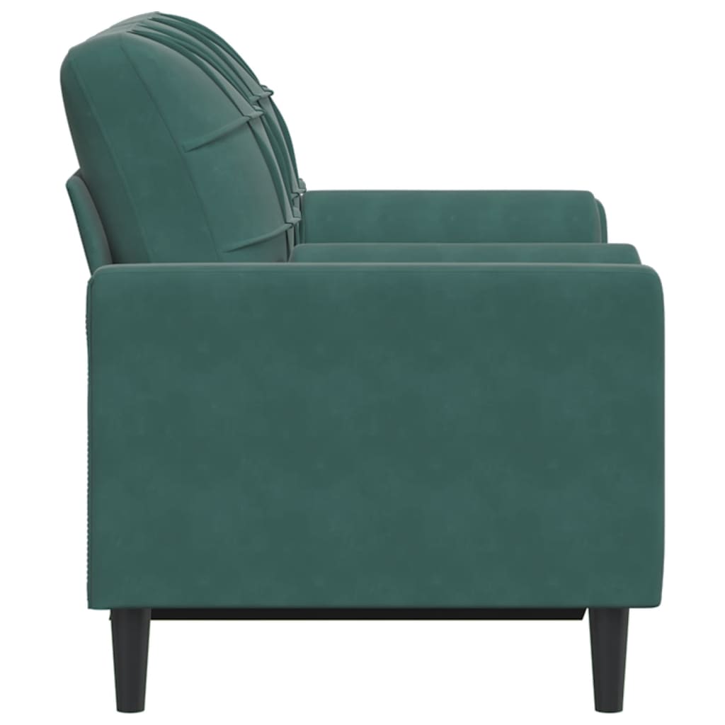 Tweezitsbank met sierkussens 120 cm fluweel donkergroen is nu te koop bij PeponiXL, paradijselijk wonen!
