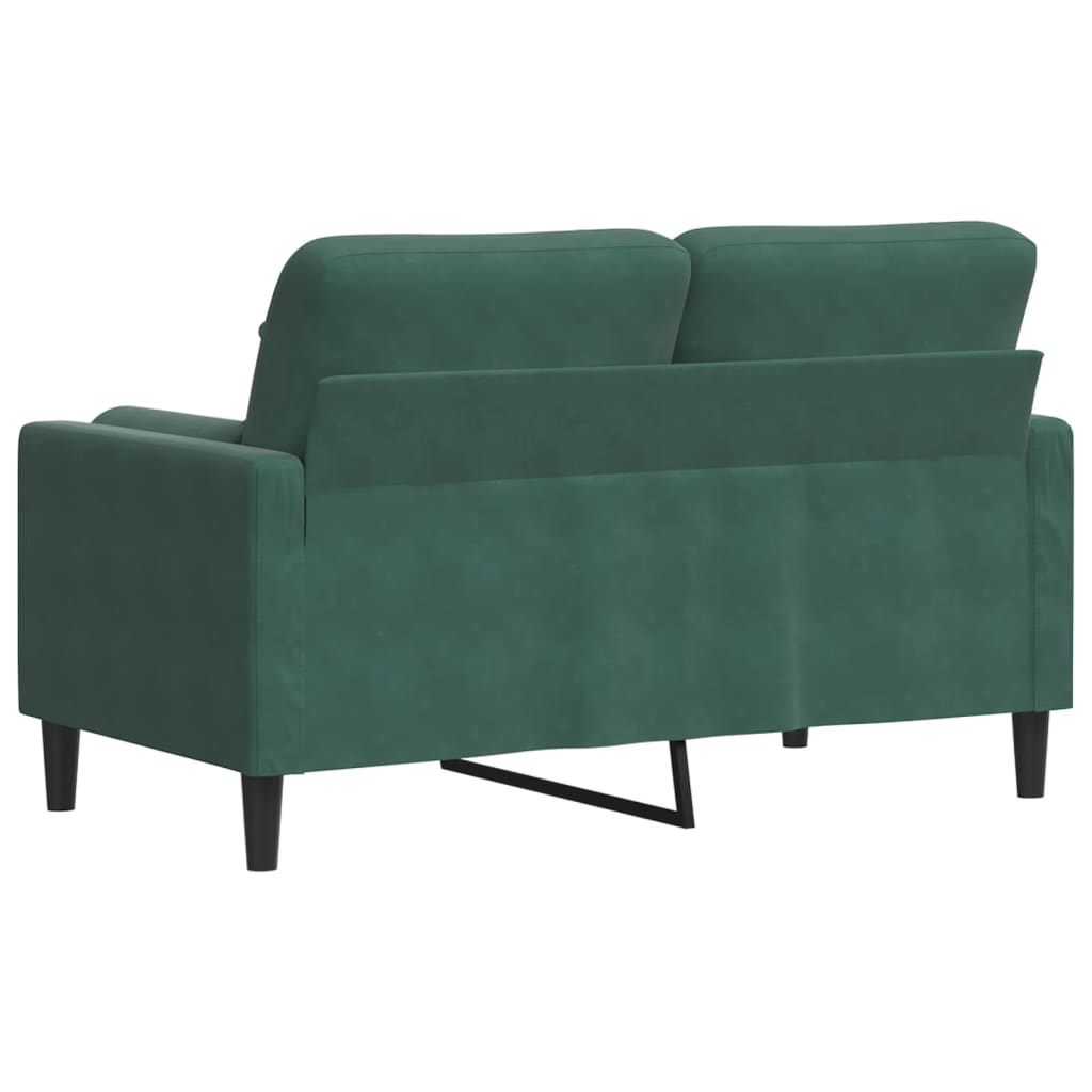 Tweezitsbank met sierkussens 120 cm fluweel donkergroen is nu te koop bij PeponiXL, paradijselijk wonen!