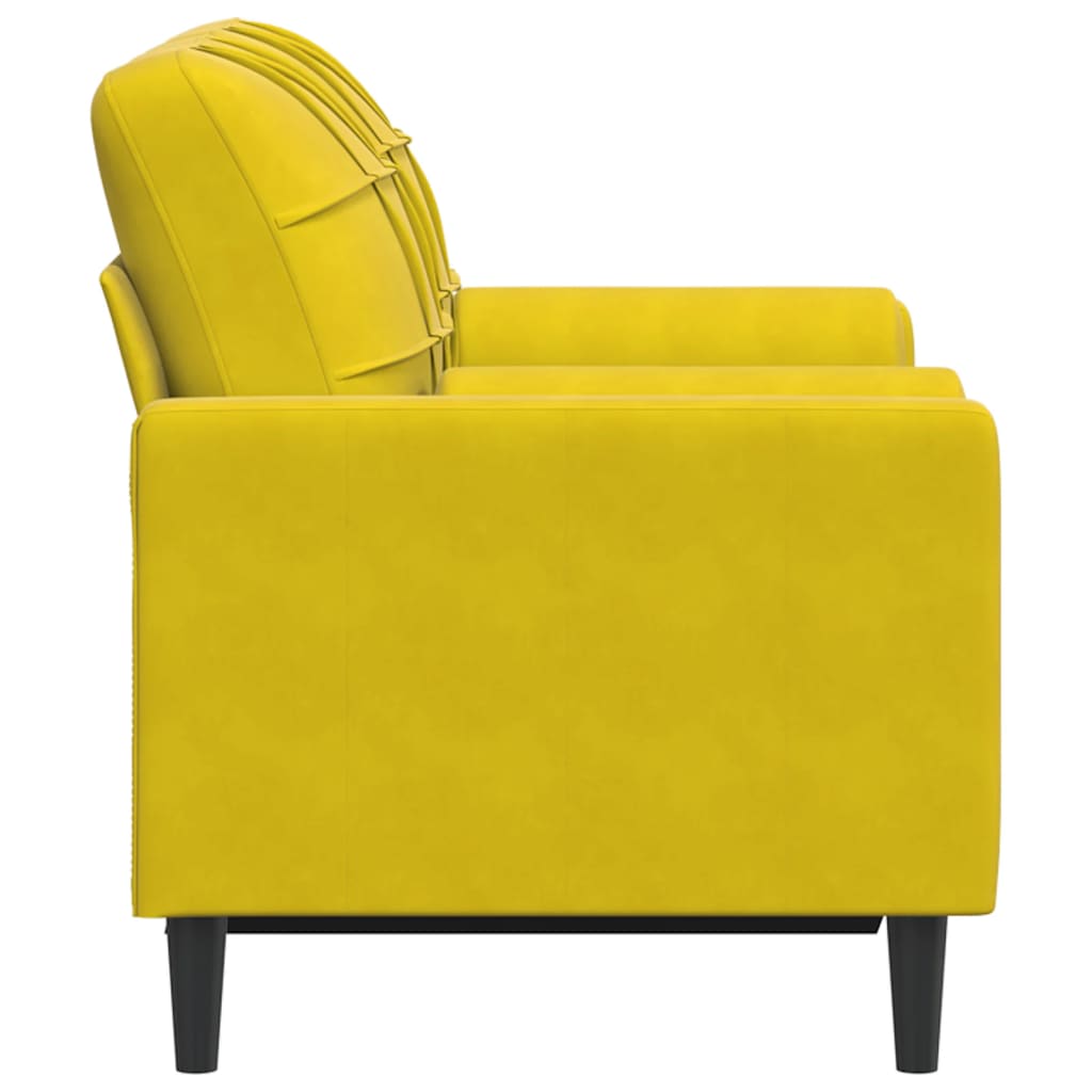 Tweezitsbank met sierkussens 120 cm fluweel geel is nu te koop bij PeponiXL, paradijselijk wonen!