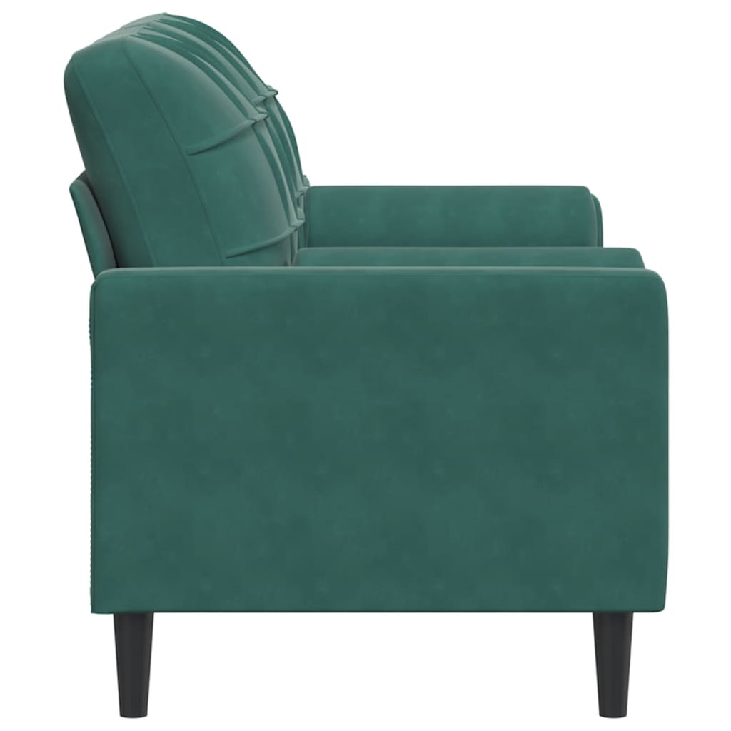 Tweezitsbank met sierkussens 140 cm fluweel donkergroen is nu te koop bij PeponiXL, paradijselijk wonen!