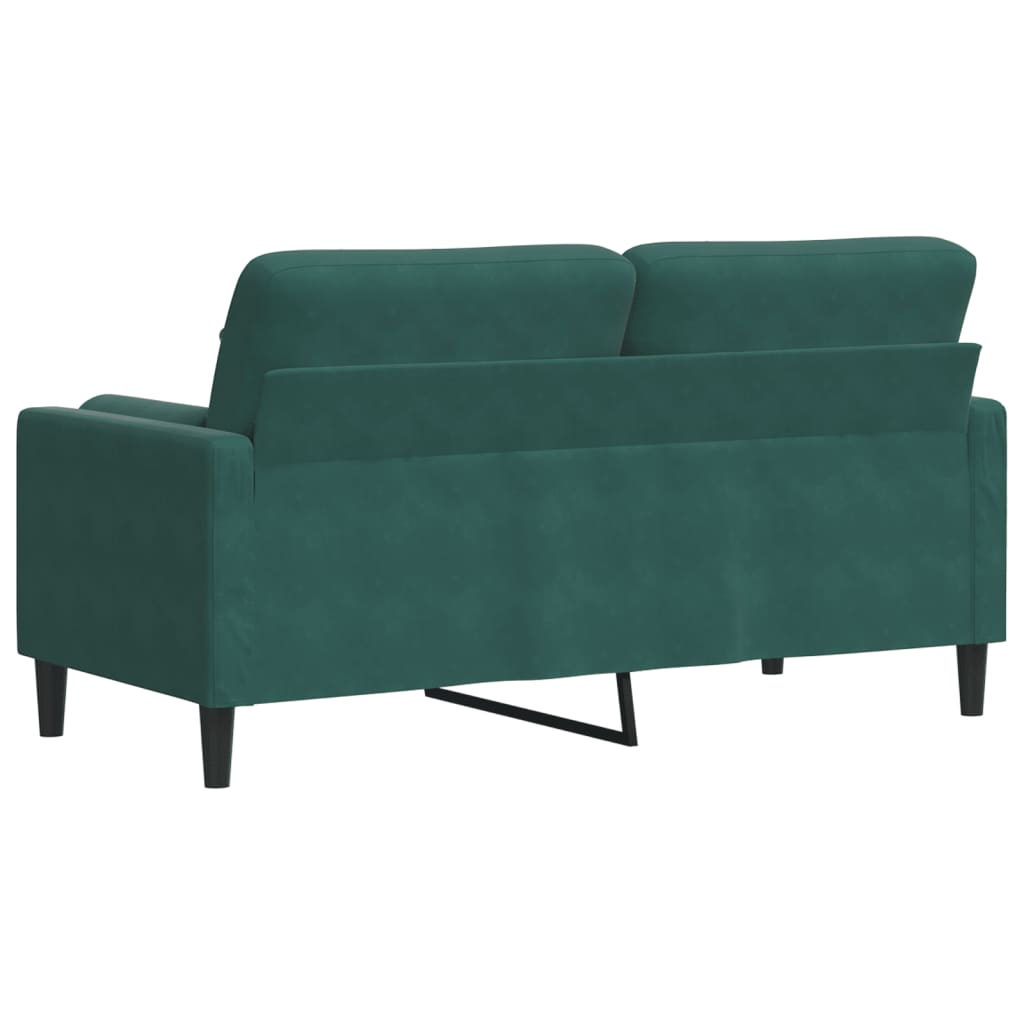 Tweezitsbank met sierkussens 140 cm fluweel donkergroen is nu te koop bij PeponiXL, paradijselijk wonen!