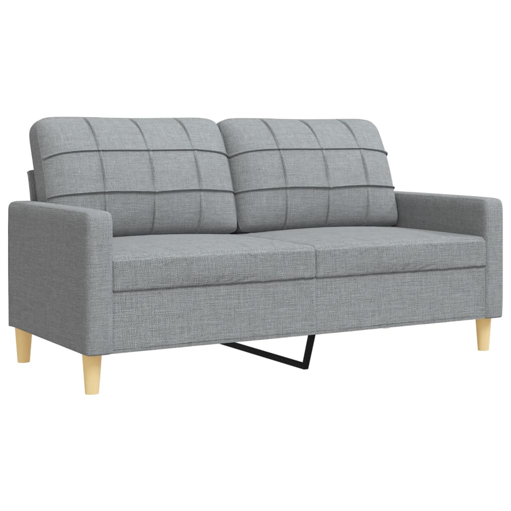 3-delige Loungeset stof lichtgrijs is nu te koop bij PeponiXL, paradijselijk wonen!