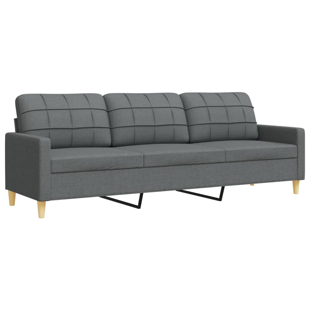 3-delige Loungeset stof donkergrijs is nu te koop bij PeponiXL, paradijselijk wonen!