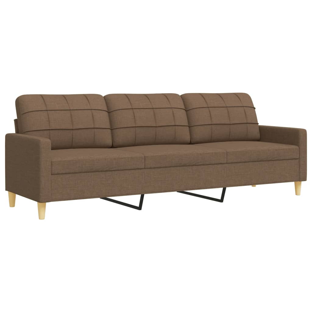 3-delige Loungeset stof bruin is nu te koop bij PeponiXL, paradijselijk wonen!