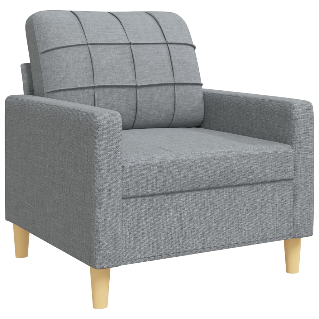 4-delige Loungeset met voetenbank stof lichtgrijs is nu te koop bij PeponiXL, paradijselijk wonen!