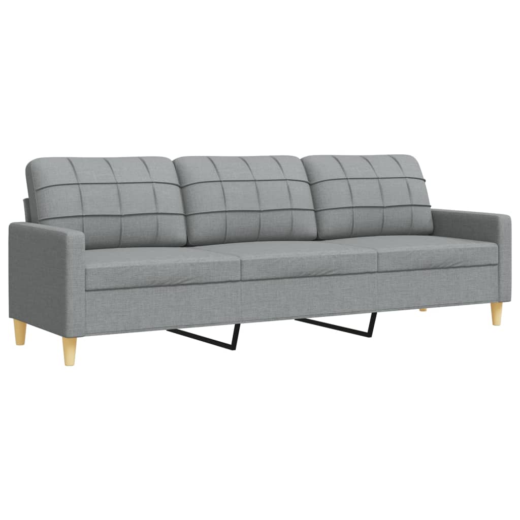 4-delige Loungeset met voetenbank stof lichtgrijs is nu te koop bij PeponiXL, paradijselijk wonen!