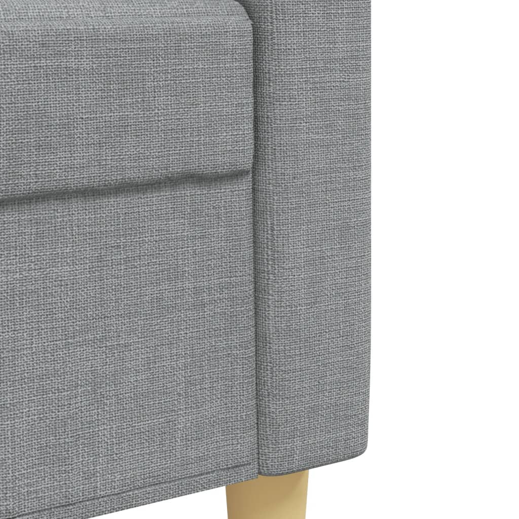4-delige Loungeset met voetenbank stof lichtgrijs is nu te koop bij PeponiXL, paradijselijk wonen!